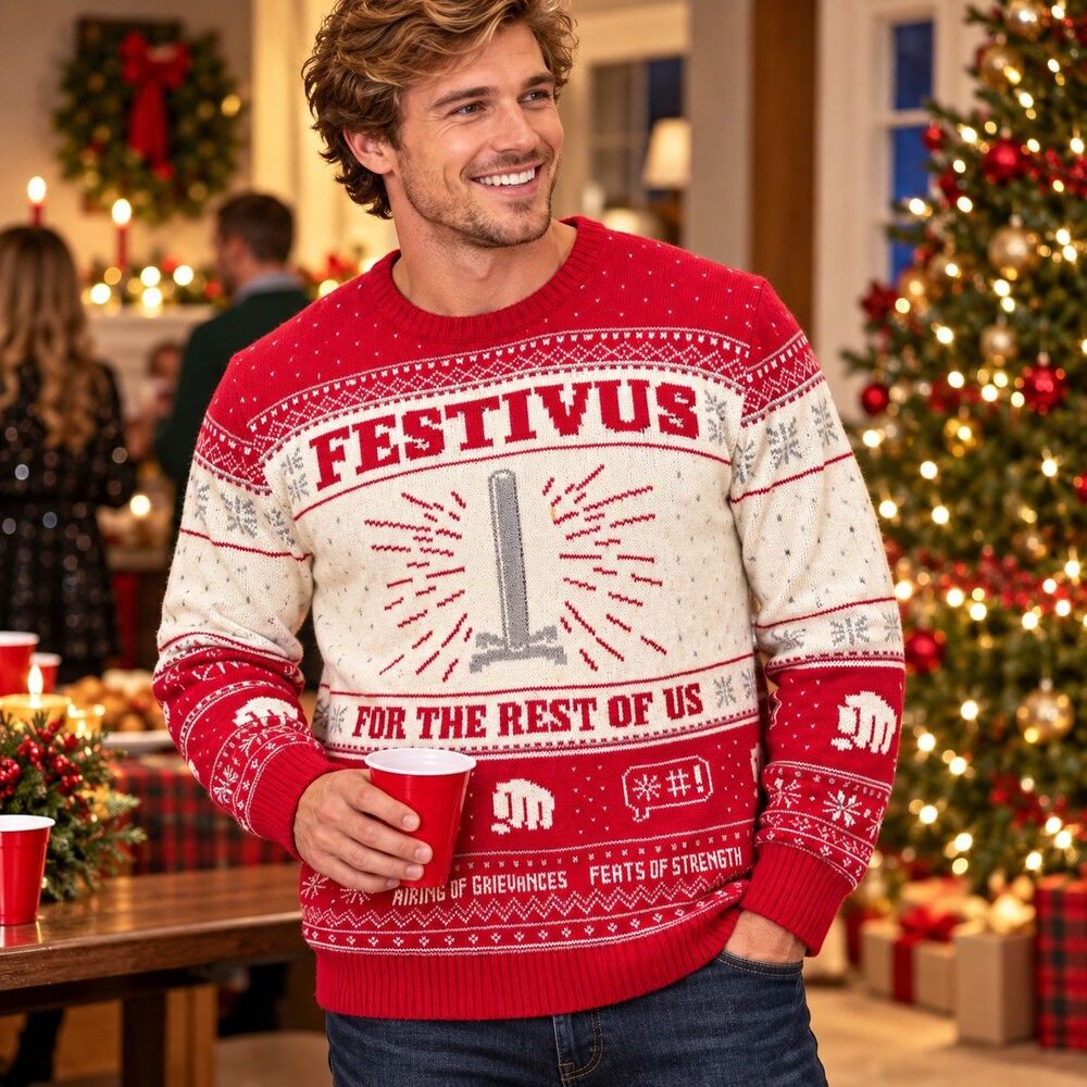 Festivus For The Rest Of Us Ugly Christmas Sweater Seinfeld 44 x 29 In XLarge
